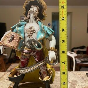 Mid-Century Capodimonte Italy Ceramic Porcelain Pirate Figures